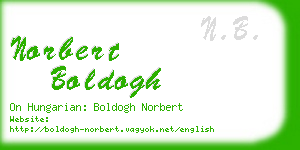 norbert boldogh business card
